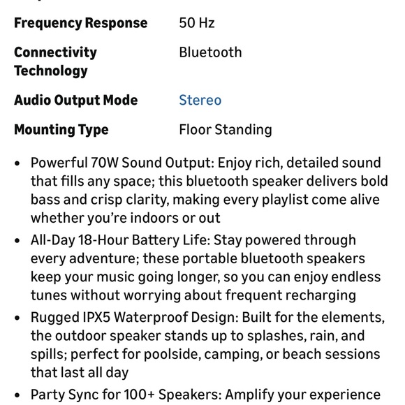 Altec Lansing Rugged Wireless Speaker - Black and Orange - Picture 6 of 10